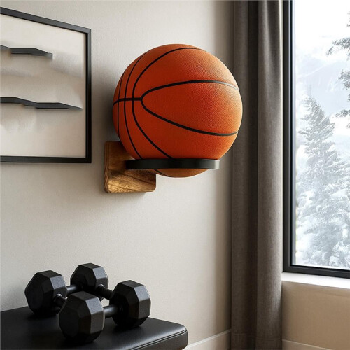 Suporte de Parede para 4 Bolas de Basquete, Futebol e Outras Modalidades. 2