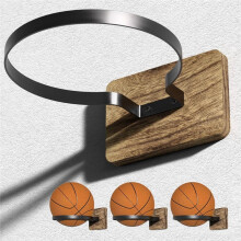 4 Pcs Wall Mount Basketball Holder Wall Mount Storage Holder Storage Display for Basketball, Soccer, Football