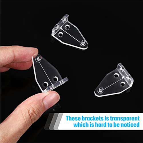 24 Pieces Blinds Hold Down Brackets  Clear Plastic Hooks Door Blind Bottom Holder Blind Hold Clips Replacements 2