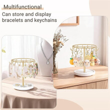 Organisateur de Pinces à Cheveux avec 16 Crochets Métalliques, Présentoir, Gain de Place, Capacité, Support de Rangement pour Accessoires de