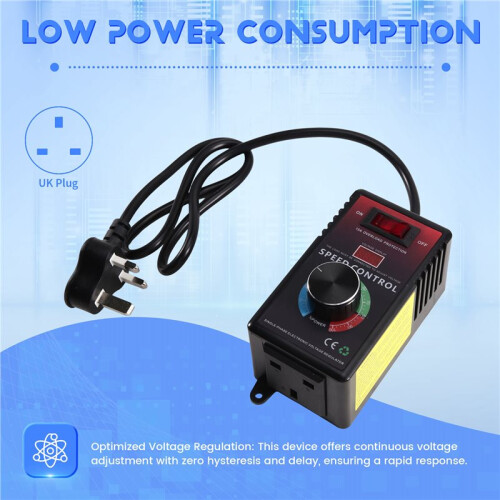 4000W 15A Motor Controller Brushless Motor Speed Controller PWM Drive Controller for Fans and Power Tools UK Plug 2
