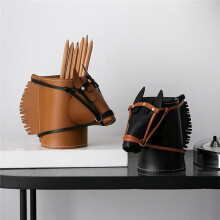 Scatola Portaoggetti di Lusso A Forma di Testa di Cavallo - Accessorio Decorativo da Scrivania per Soggiorno o Studio, Organizer per Trucchi, Scatola