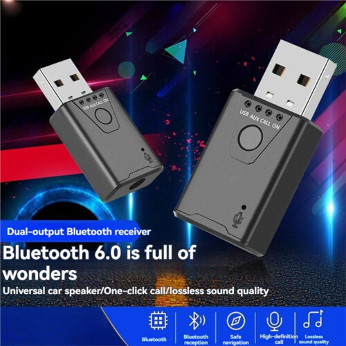 USB  6.0 Adapter Music Audio Receiver Transmitter USB+AUX for  Speaker Keyboard Mouse Headphone 2