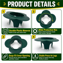 6 Piezas Protector de Cabeza de Aspersor Anillos de Protección para Sistema de Irrigación Exterior