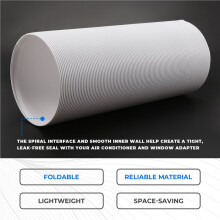Tuyau de Climatiseur de 150 mm de Diamètre, Tuyau D'Échappement pour Climatiseur Portable, Tuyau D'Échappement pour Ventilation de Climatiseur