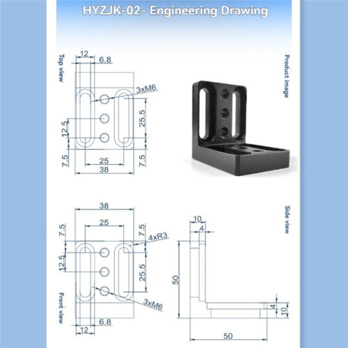Optical Breadboard 90 Degrees L-Shaped Support Frame for Lab Optical Platform Mounting and Equipment, HYZJK-02 2