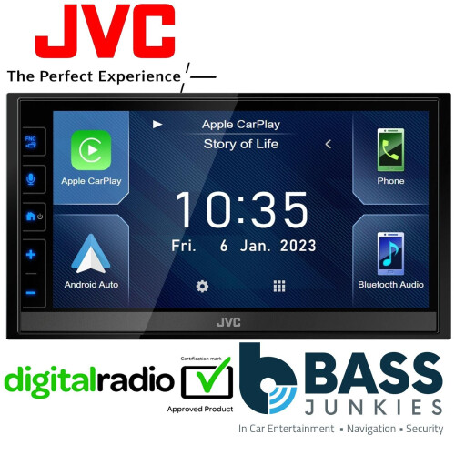 JVC JVC KW-M785DBW 6.8" Wireless Android & CarPlay DAB+ USB Bluetooth Car Screen 1
