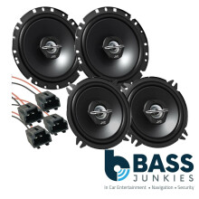 Peugeot 206 JVC 1100 Watts Front Door & Rear Door/Side Car Speakers Upgrade Kit