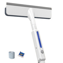 Kit de Nettoyage de FenĂŞtres 2 en 1 avec Raclette Ă Eau pour Vitres Ă Double Face, Nettoyeur, Plumeau, Outils de Nettoyage de FenĂŞtres