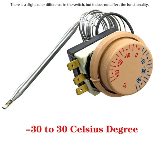 2pcs Refrigerator Thermostat -30 to 30 Mechanical Refrigerator Temperature Control , Thermostat Replacement 2