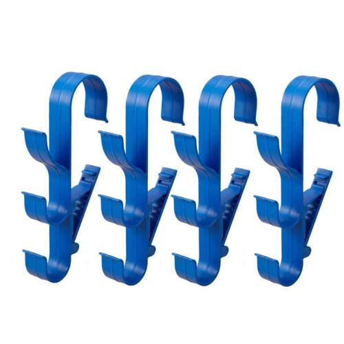 4 Pack Pool Pole Hanger , Pool Hook Bracket Adjustable Poolside Organizer for Above Ground Pool Accessories