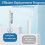 2PCS T33 Inline Activated Carbon Filter, 1/4" Quick Connect Cartridges for Fridge Ice Maker & Under Sink RO System 7