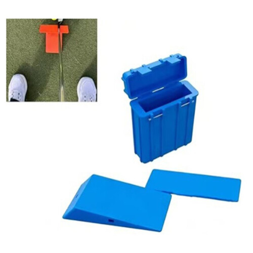 Club Alignment Wedge, Putting Positioning Mat with Storage Box, Training Aid,Practice Tool 1