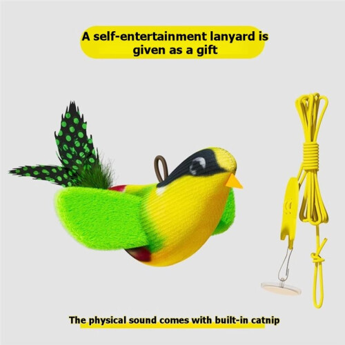 Cat Bird Toy and Catnip - Hanging Teaser for Active  A 2