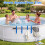 4 Pack Pool Pole Hanger , Pool Hook Bracket Adjustable Poolside Organizer for Above Ground Pool Accessories 4