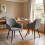 Alba Grey Dining Chairs 2pk – Quilted Back & Black Legs 1