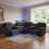 Montana Dark Grey Fabric Electric Recliner Corner Sofa with Bluetooth 1