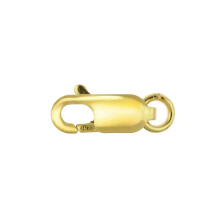 (12.0mm) 14ct Yellow Gold Oval Lobster Clasp Catches