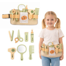 Frisuren-Set aus Holz - MAMABRUM - Mamabrum - 8 Zubehörteile - verstellbarer Gürtel 51–90 cm - grün