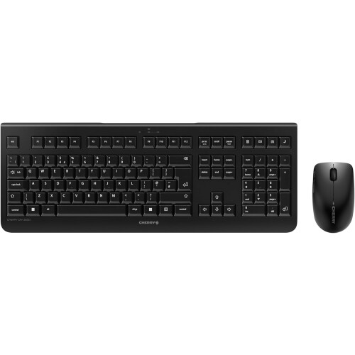 Cherry Desktop Keyboard Mouse 2.4 GHz Wireless DW3000 UK Layout Full Size