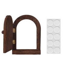 Cubierta de Enchufe de Puerta de Madera, Marco de Cubierta de Interruptor de Luz de Hada de Madera Autoadhesivo con Puntos Adhesivos Adecuado para el