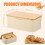 Metal Bread Box with Bamboo Lid, Ventilated Storage for Bread,Kitchen Container Airflow Preservation 4