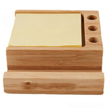 Multifunctional Desk Organizer Pen Holder with Sticky Note Storage Slot & Phone Stand Desktop Stationery Storage Box
