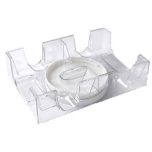 2-Deck Revolving Canasta Card Tray, 360 Rotating, Swivel Holder, Smooth Rotation, Organizes Deck for Hand & Foot, Rummy