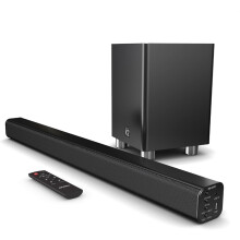 Soundbar Subwoofer 2.1 HDMI ARC Optical Bluetooth Surround Majority K2 Black