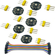 5 St INMP441 I2S Mikrofonmodul Rundstrålande MEMS Digitalt Ljudmikrofonuttagskort med 20 cm 20-Poliga DuPont-Kablar