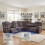 Rico Dark Grey Electric Recliner Corner Sofa with LED & Bluetooth 10