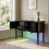 Aura High Gloss Black Sideboard with LED Light, USB & Bluetooth 120cm 6