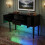 Aura High Gloss Black Sideboard with LED Light, USB & Bluetooth 120cm 7
