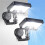 2PCS Solar Motion Sensor Light, 2-in-1 Magnetic & Adhesive Mount, 3 Modes, IP65 Waterproof, Adjustable Angle 2