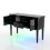Aura High Gloss Black Sideboard with LED Light, USB & Bluetooth 120cm 4