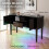 Aura High Gloss Black Sideboard with LED Light, USB & Bluetooth 120cm 10