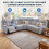 Rico Grey Fabric Electric Recliner Corner Sofa with LED & Bluetooth 8