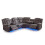 Rico Dark Grey Electric Recliner Corner Sofa with LED & Bluetooth 2