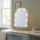 Gold LED Vanity Mirror with Touch Sensor, Dimmable Lights & Stand 4