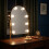 Gold LED Vanity Mirror with Touch Sensor, Dimmable Lights & Stand 5