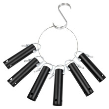 Pool Tool Holder and Organizer,Pool Cleaning Equipment Storage with 6 Pool Tool Holder,Key Chain Loop and S Shaped