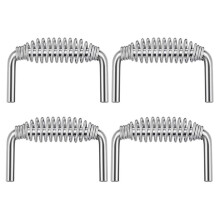 4er Pack Federgriff mit 1/2" Stahlstange Schweißbarer Griff für BBQ-Gruben, Anhänger, Maßgefertigte Grills, Holzofen, Raucher
