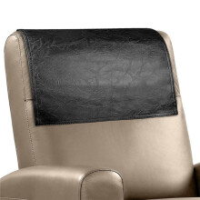 Recliner Headrest Protector Faux Leather Headrest Cover for Recliner Chair Couch Headrest Cover for Furniture Black