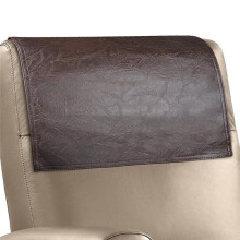 Recliner Headrest Protector Faux Leather Headrest Cover for Recliner Chair Couch Headrest Cover for Furniture Brown