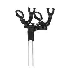 Fishing Rod Holder Ground Insert Stand Adjustable Double Fishing Rod Ground Plug Fishing Accessories