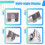 5PCs 3-Port for  Frame Holder for DIN Rail Mounting Plate Electrical Distribution Box RJ45 Module Adapter 7
