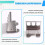 5PCs 3-Port for  Frame Holder for DIN Rail Mounting Plate Electrical Distribution Box RJ45 Module Adapter 5