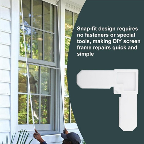 Screen Frame Corner Replacement 5/16 in X 3/4 in for Sliding Windows,Casement Windows,Screen Doors & Storm Door Inserts 1