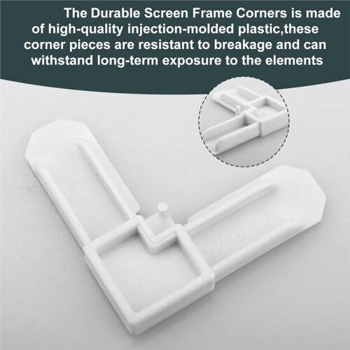 Screen Frame Corner Replacement 5/16 in X 3/4 in for Sliding Windows,Casement Windows,Screen Doors & Storm Door Inserts 2