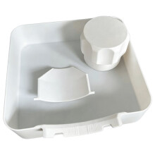 Washing Machine Drip Pan with Nut Drain Funnel for Filter Maintenance 3D Printed Water Catch Tray Stops Floor Spills
